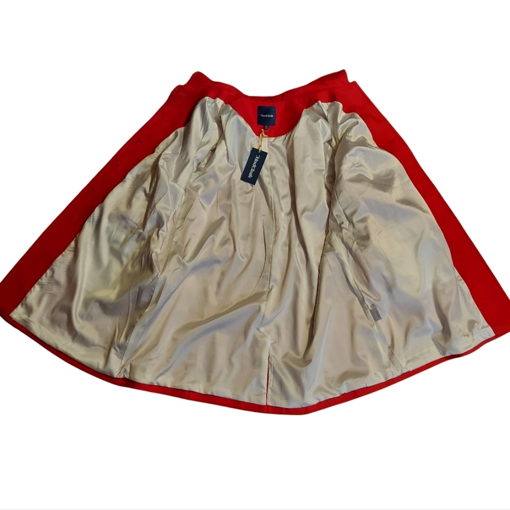 Modcloth Red Mod Belted Car Coat NWT - Picture 7 of 15